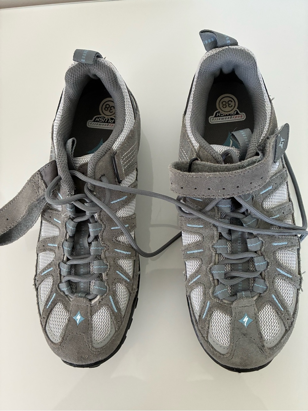 Specialized Tahoe MTB Cycling Shoe Women US 7.5 Gray Clipless Lace Up Bike Trail